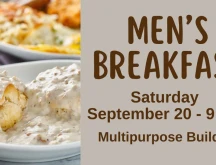 Men's Breakfast flyer.