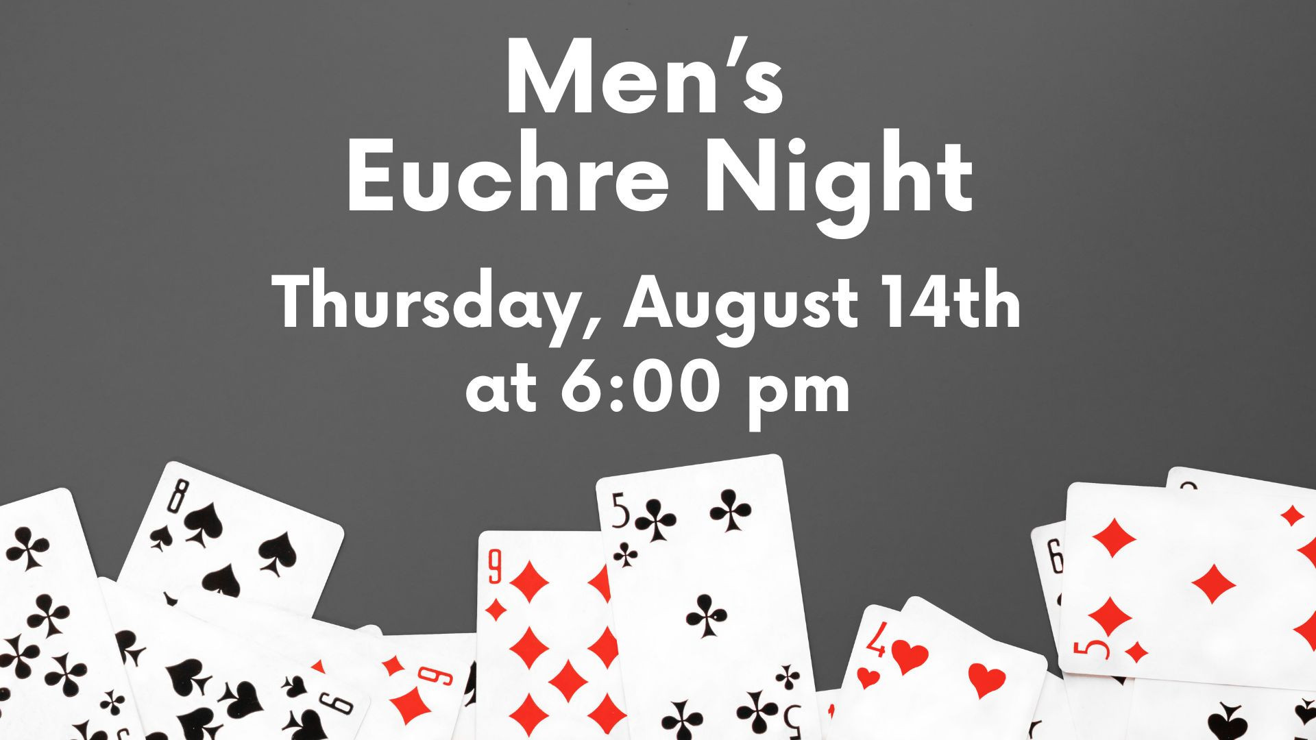 Men's Euchre Night flyer.