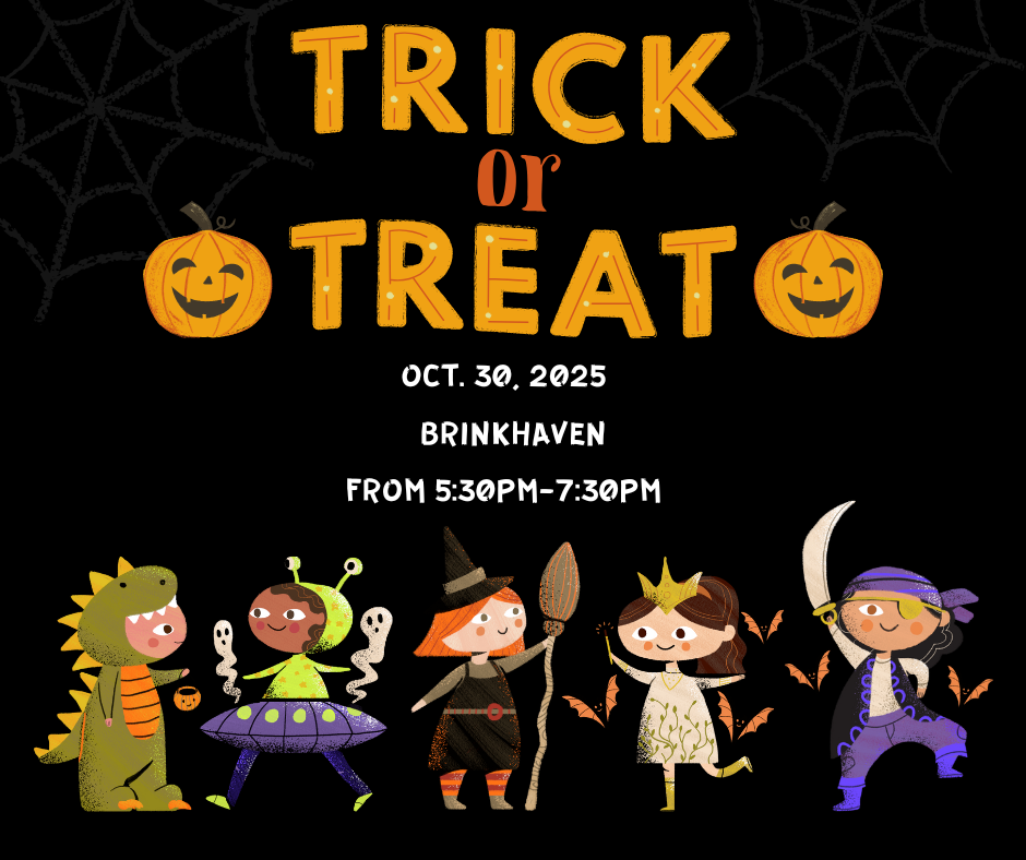 Brinkhaven Trick Or Treat flyer.