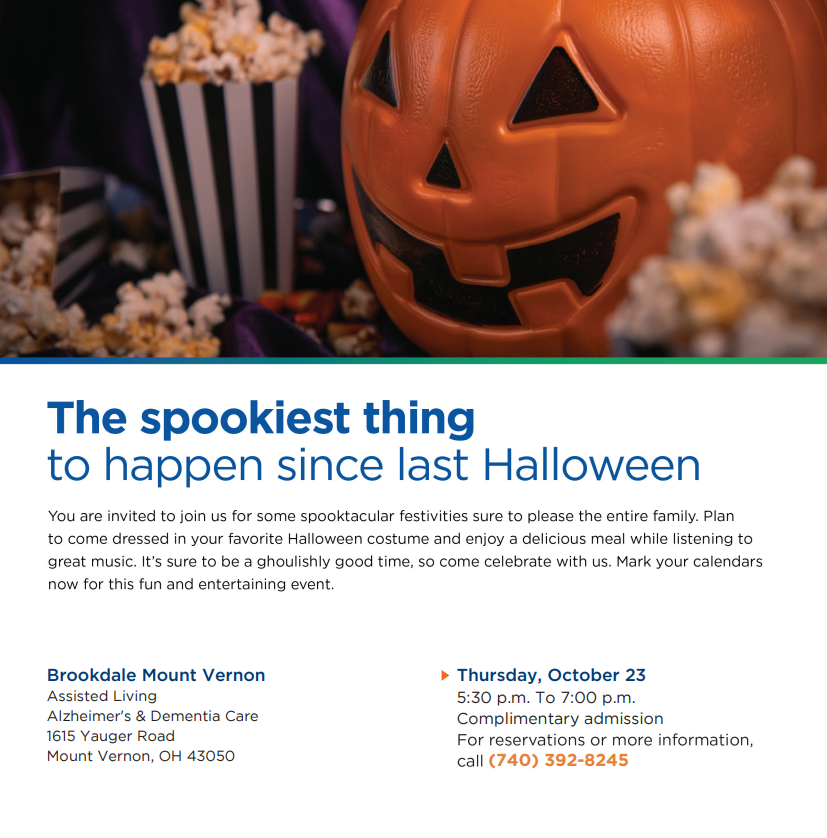 Brookdale Halloween flyer.