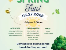 Canoe Outdoor Classroom Spring Fun flyer.