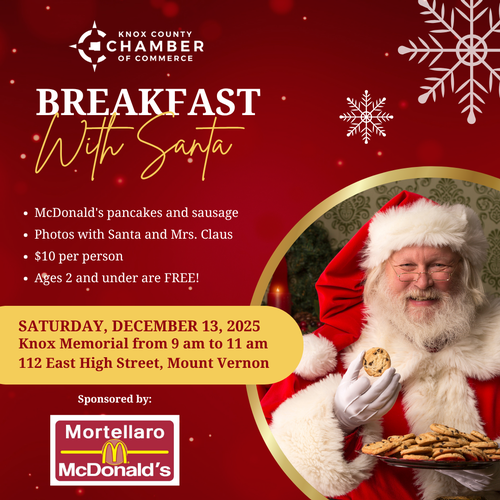 Chamber of Commerce Breakfast with Santa flyer.