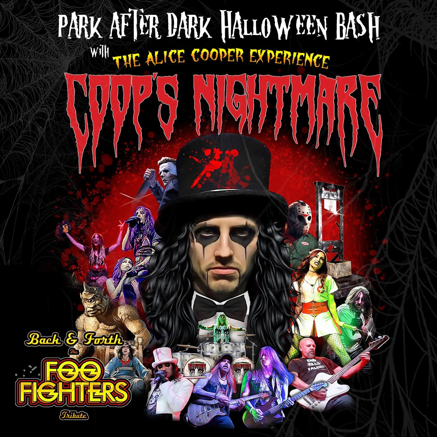 Park after dark halloween bash flyer.