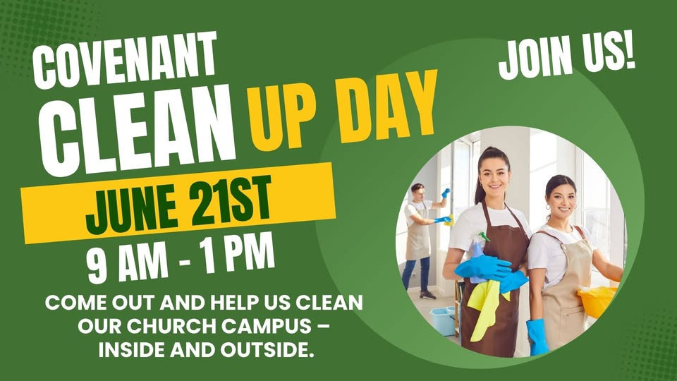 Covenant Cleanup Day flyer.
