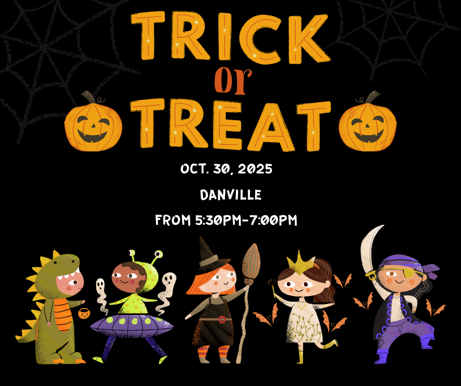 Danville Trick or Treat flyer.