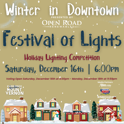 Winter in Downtown Mount Vernon Festival Of Lights Visit Knox County