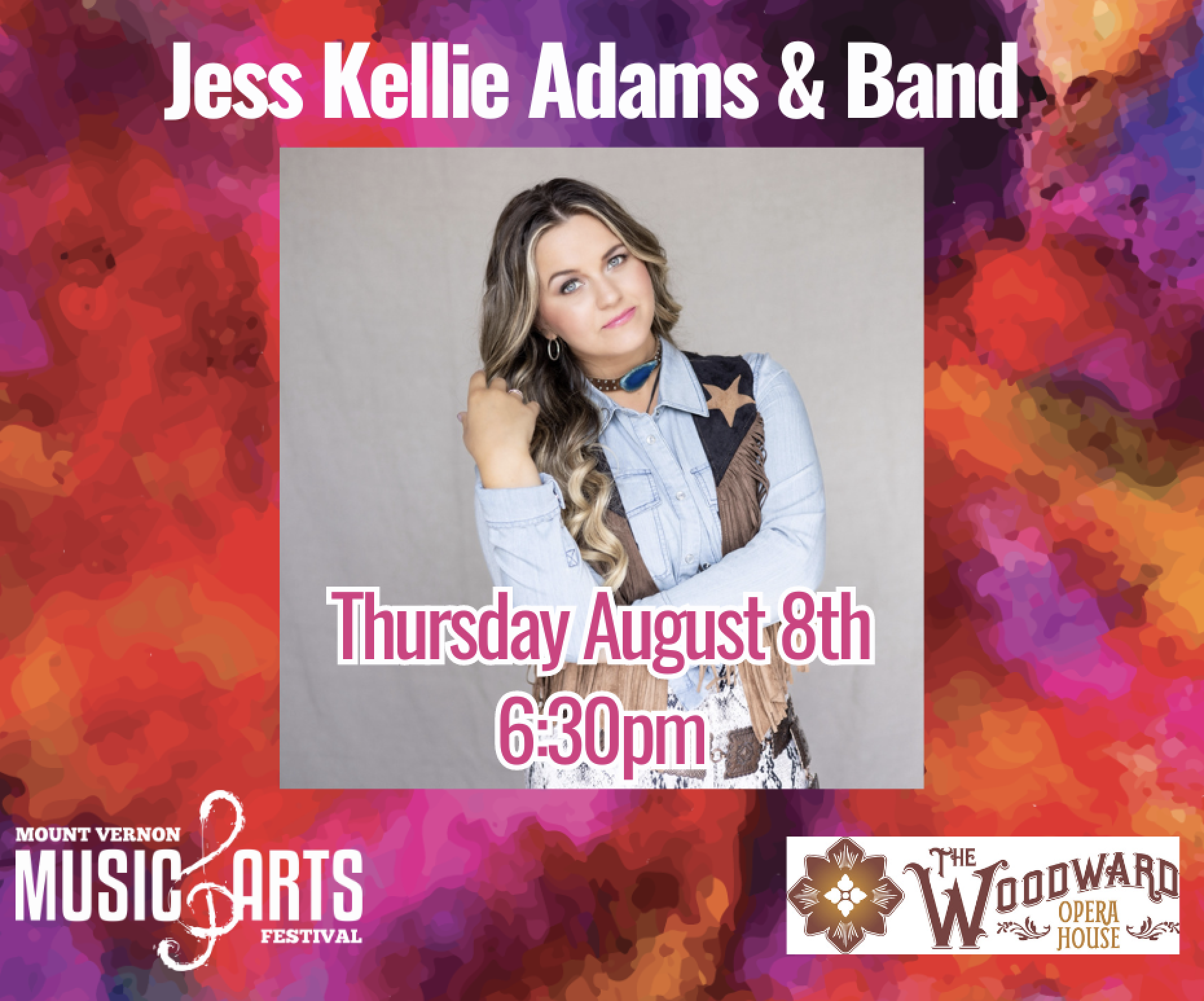 Jessie Kellie Adams and Band MVMAF Flyer