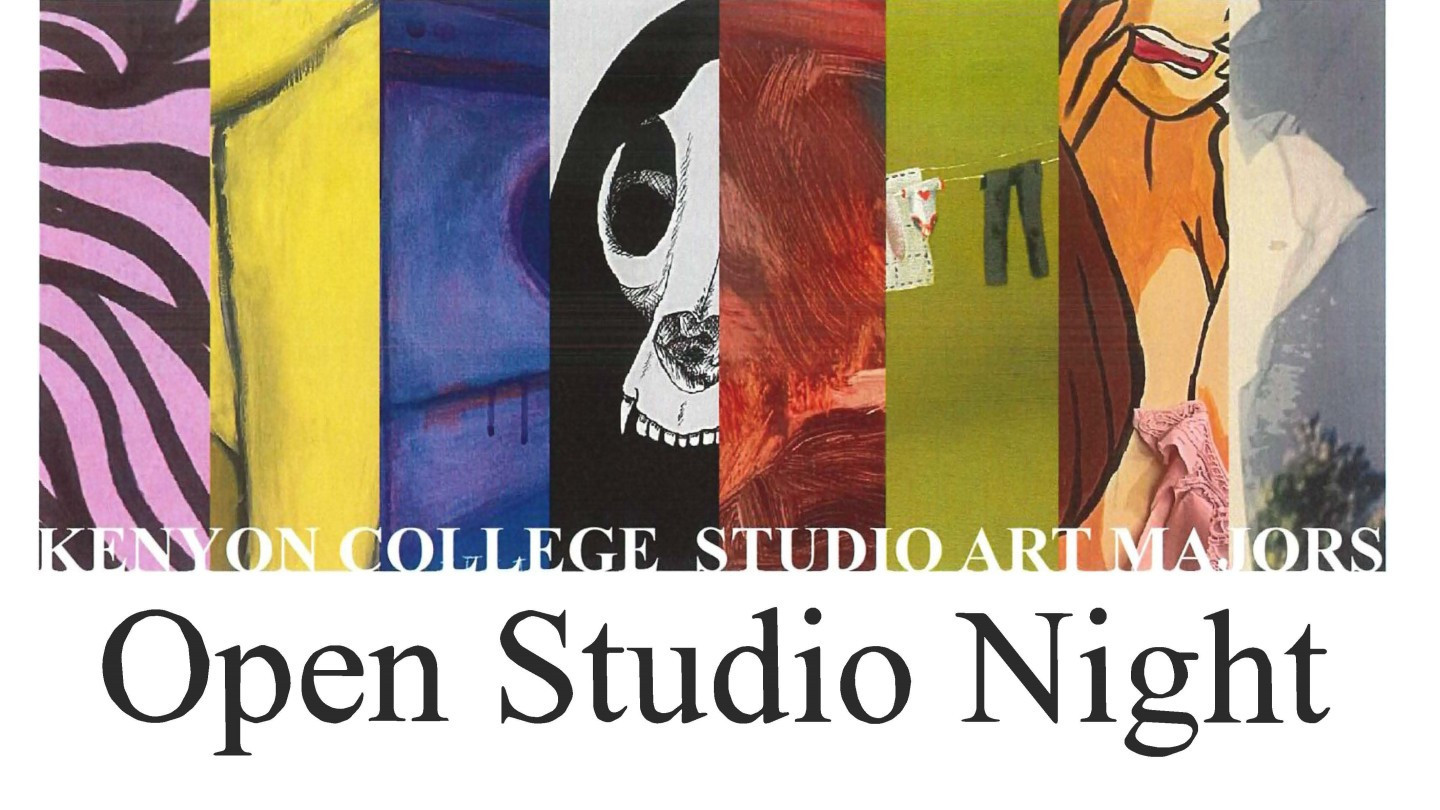 Kenyon College Studio Art Majors Open Studio Night flyer.
