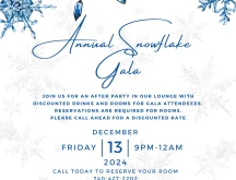 Kenyon Inn Snowflake Gala Afterparty flyer.