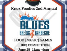 Knox Foodies Second Annual Blues, Brews, and Barbecue flyer.
