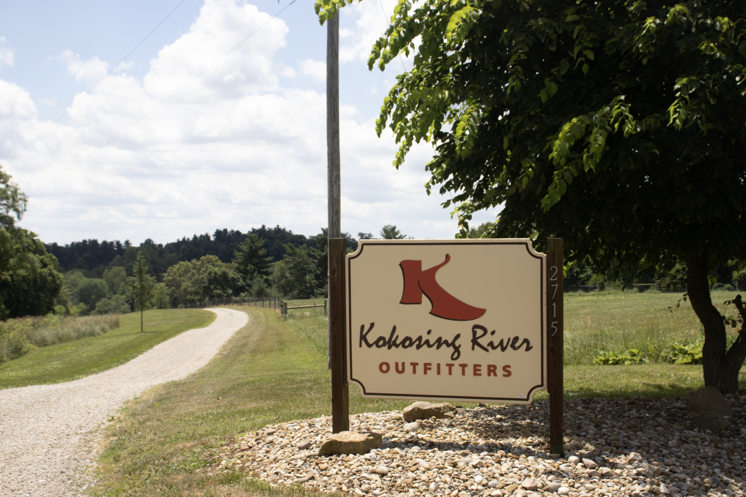 Kokosing River Outfitters sign.