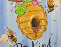 Paint Event at Mazzas Bee Kind flyer.