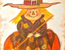 Paint Event At Mazzas Scarecrow and Pumpkin painting.