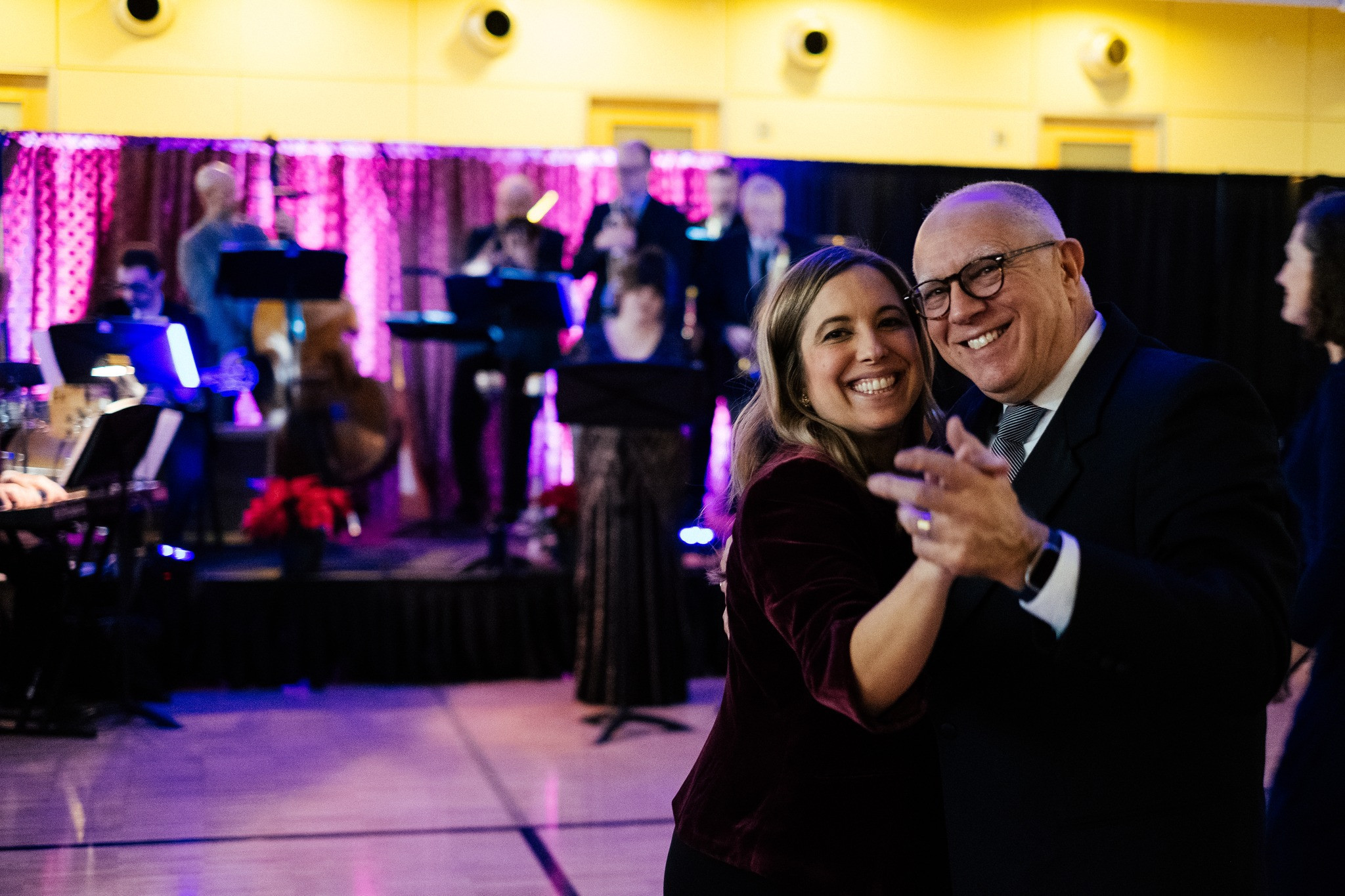 Photo of a couple dancing at the Snowflake Gala.