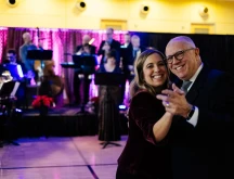 Photo of a couple dancing at the Snowflake Gala.