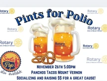 Pint's for Polio Rotary Club flyer.