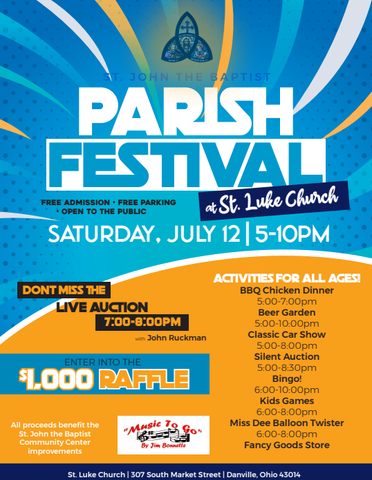 St. Lukes Parish Festival flyer.