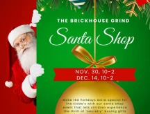 The Brickhouse Grind Santa Shop flyer.